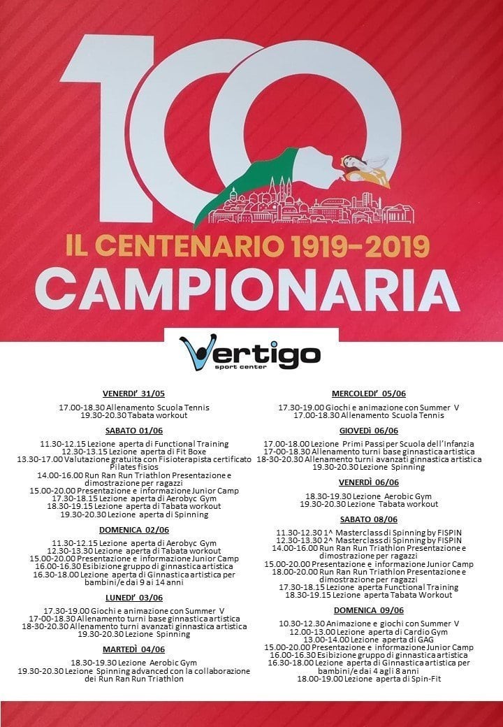 Orari attività Vertigo